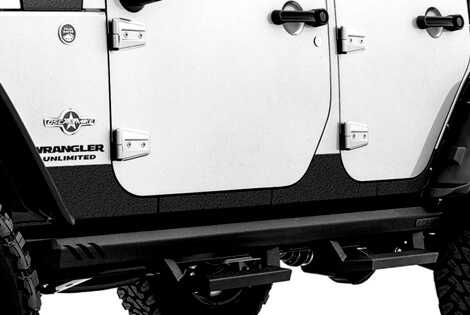 Rampage Products: Rhino Linings Rocker Guards for Jeep Wrangler – Total  Truck Centers News